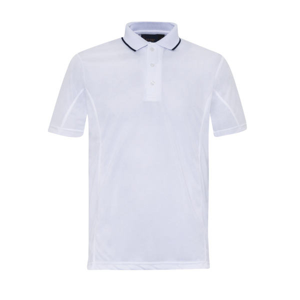White Dry Fit Premium Short Sleeve Polo Shirt For Men